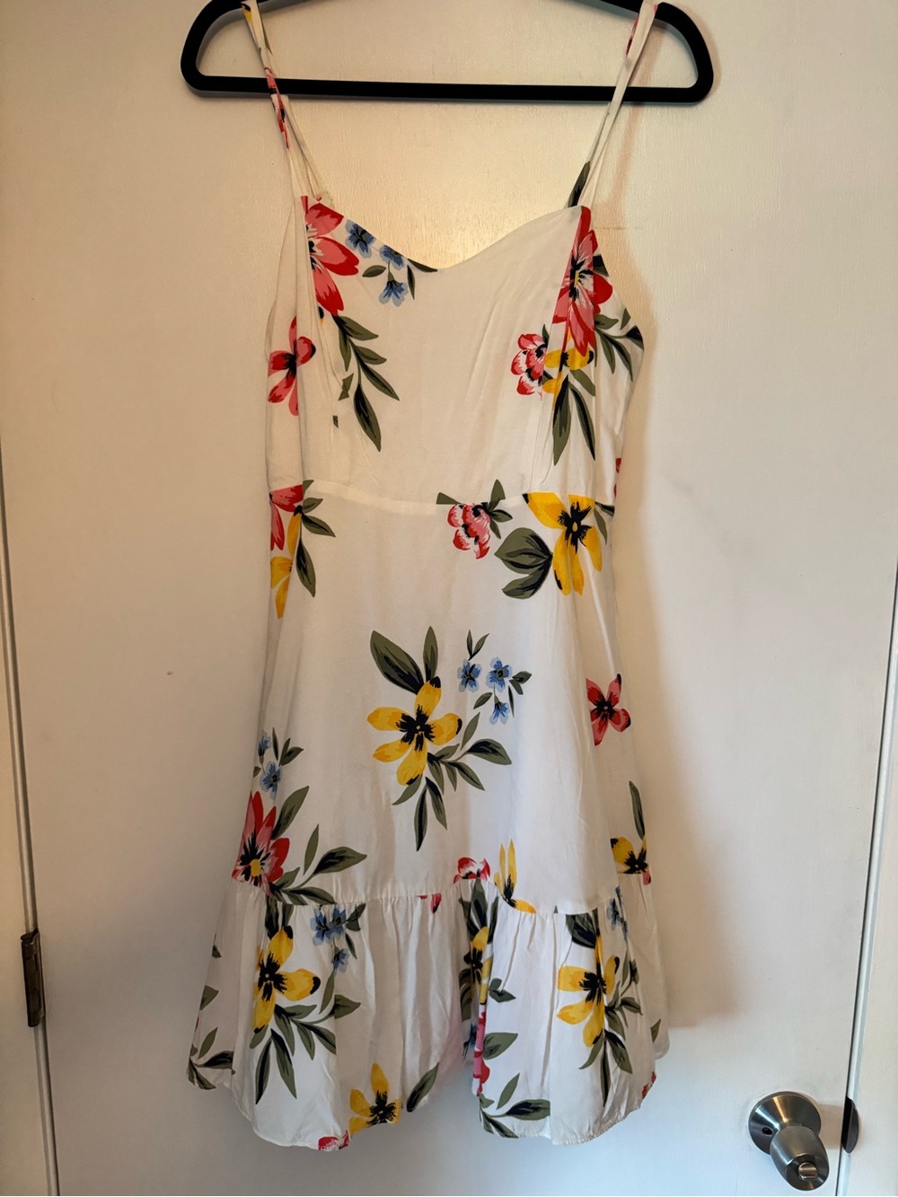 Old Navy White Floral Spaghetti-Strap Mini Dress